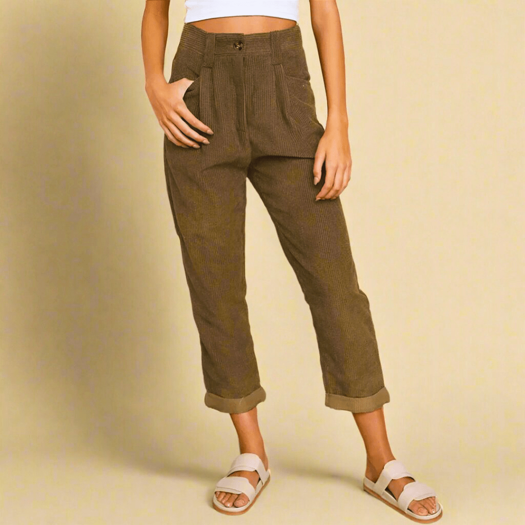 Amara Cord Pants - Soliqlo