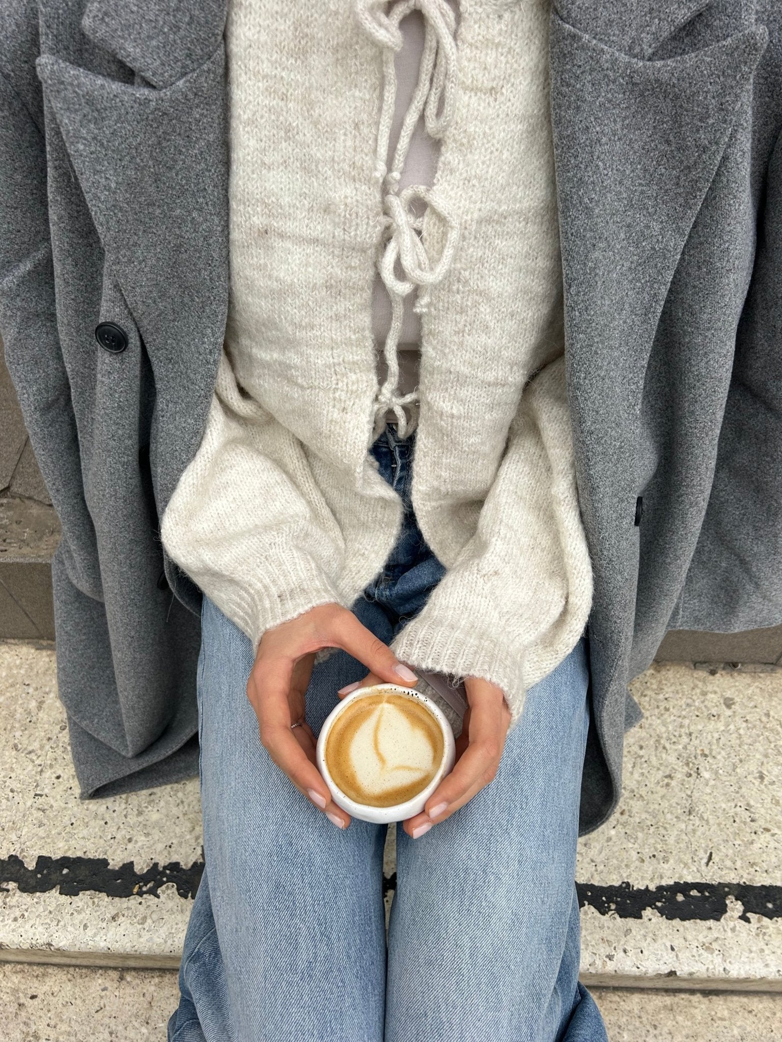 Knit Luxe cardigan with tie details - Soliqlo