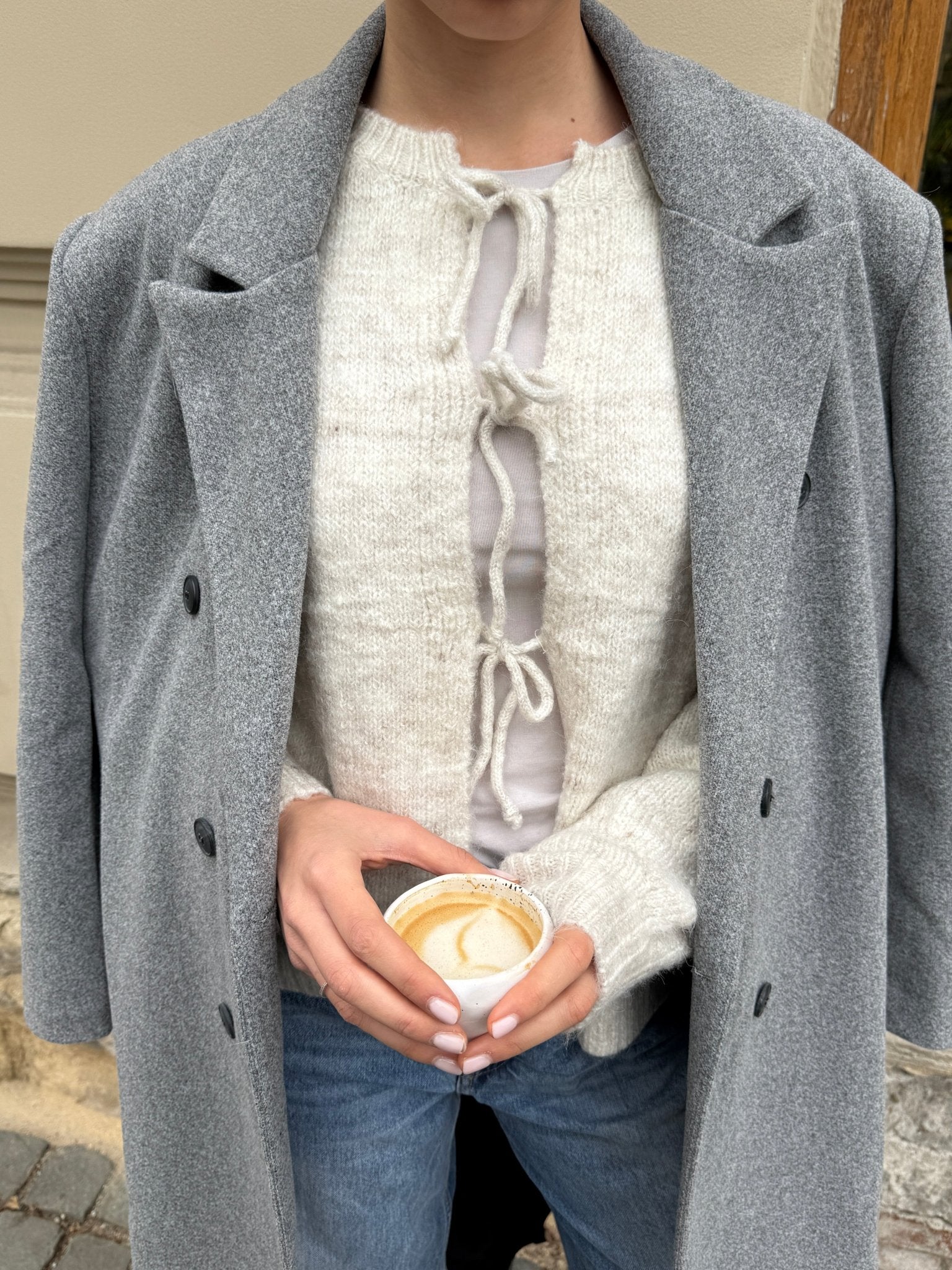 Knit Luxe cardigan with tie details - Soliqlo