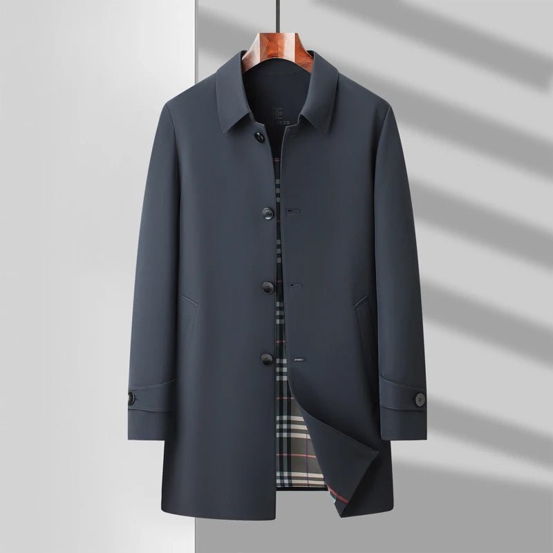 Lapel Edge | High - quality New Trench Coat - Soliqlo