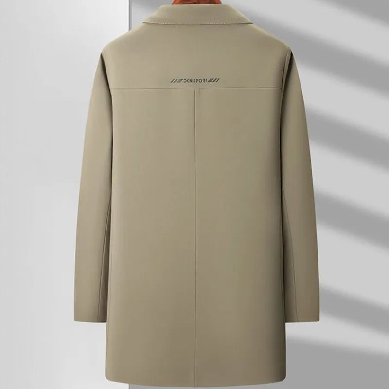 Lapel Edge | High - quality New Trench Coat - Soliqlo
