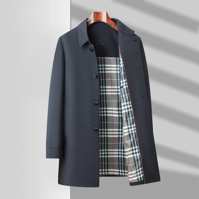 Lapel Edge | High - quality New Trench Coat - Soliqlo