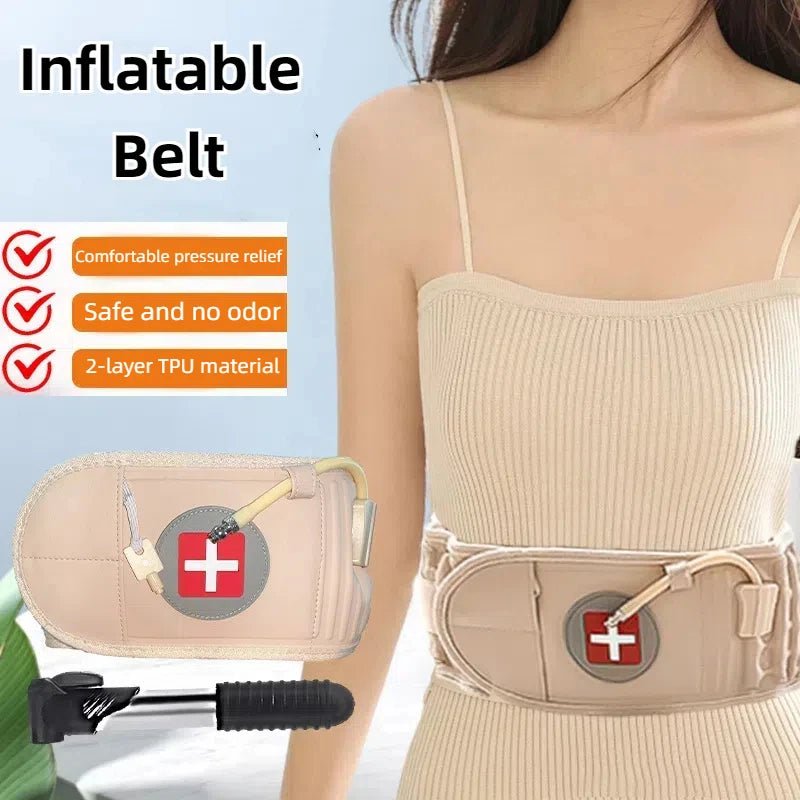 Lumbar Disc Herniation Strain Inflatable Support Belt Lumbar Traction Waist Support Unisex Lumbar Traction Correction Fixed Belt - Soliqlo