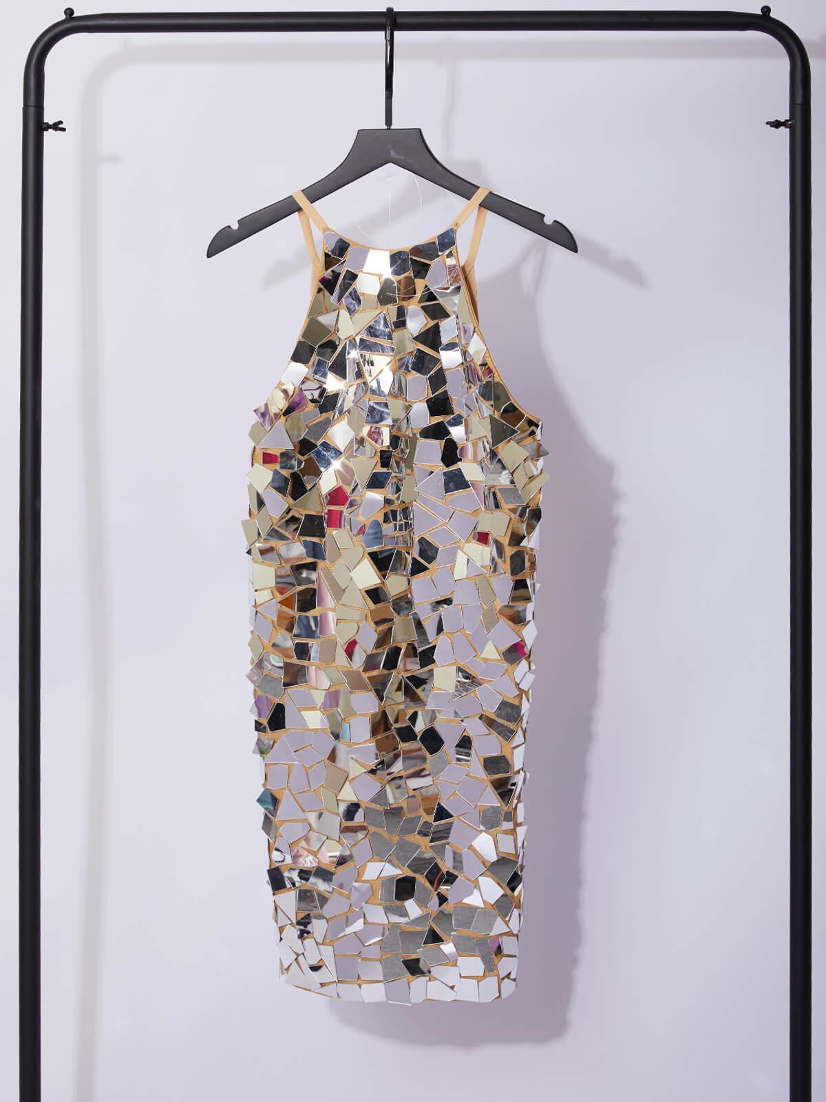 Shimmer Belle Mini Dress - Soliqlo