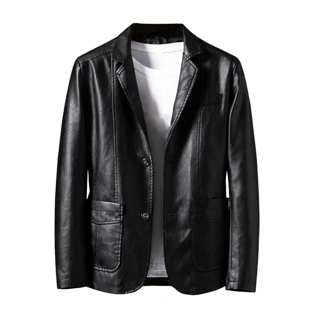 Stryde Leather | 2025 Men's Slim PU Leather Jacket - Soliqlo