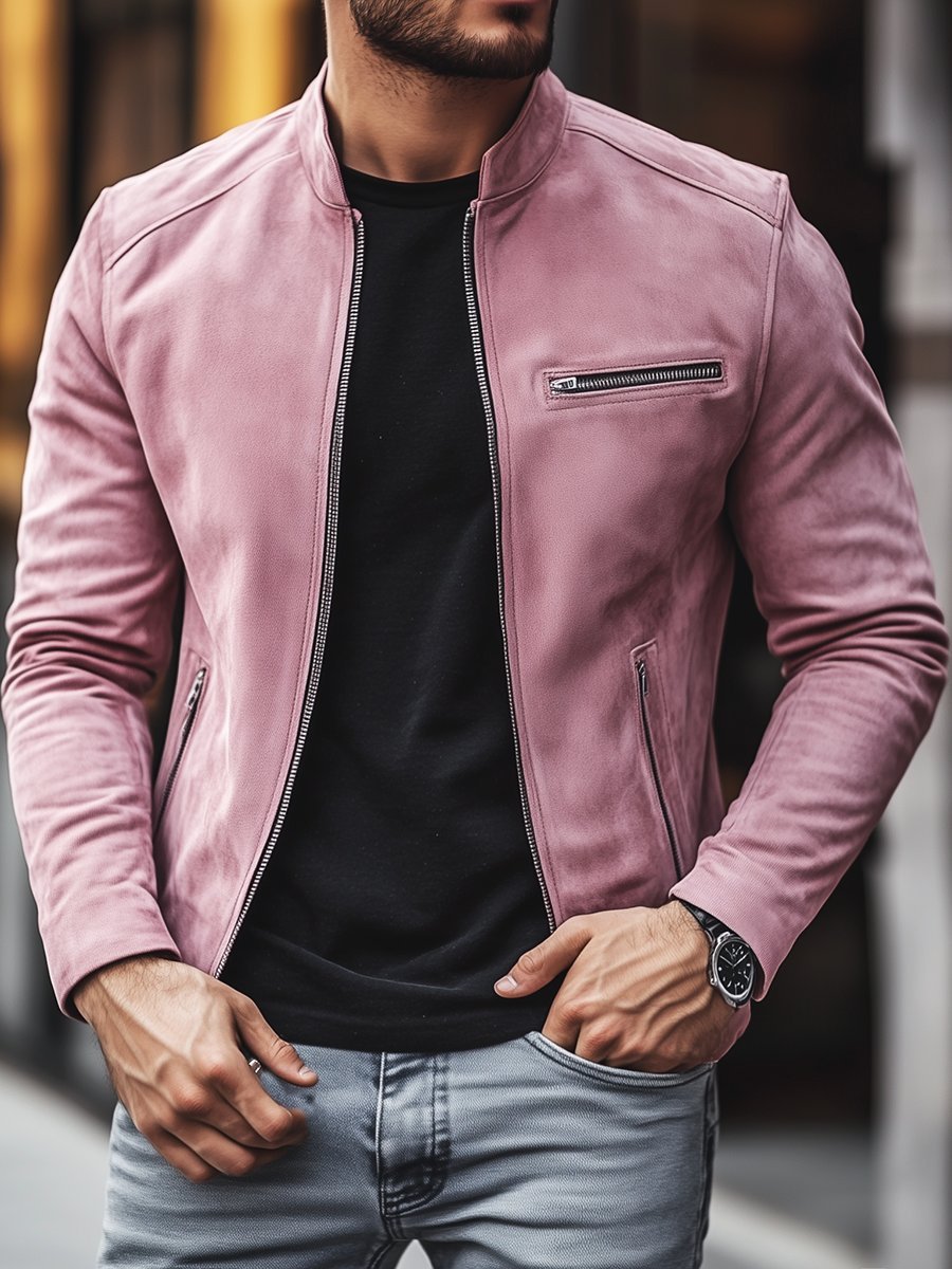 Suede Vogue Multi - pocket Suede Jacket - Soliqlo