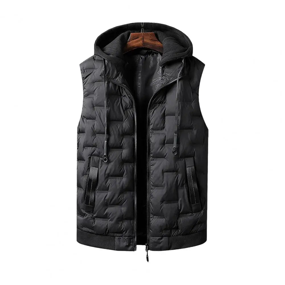 Thermo Vest | Men's Hooded Winter Vests with Detachable Cap - Soliqlo