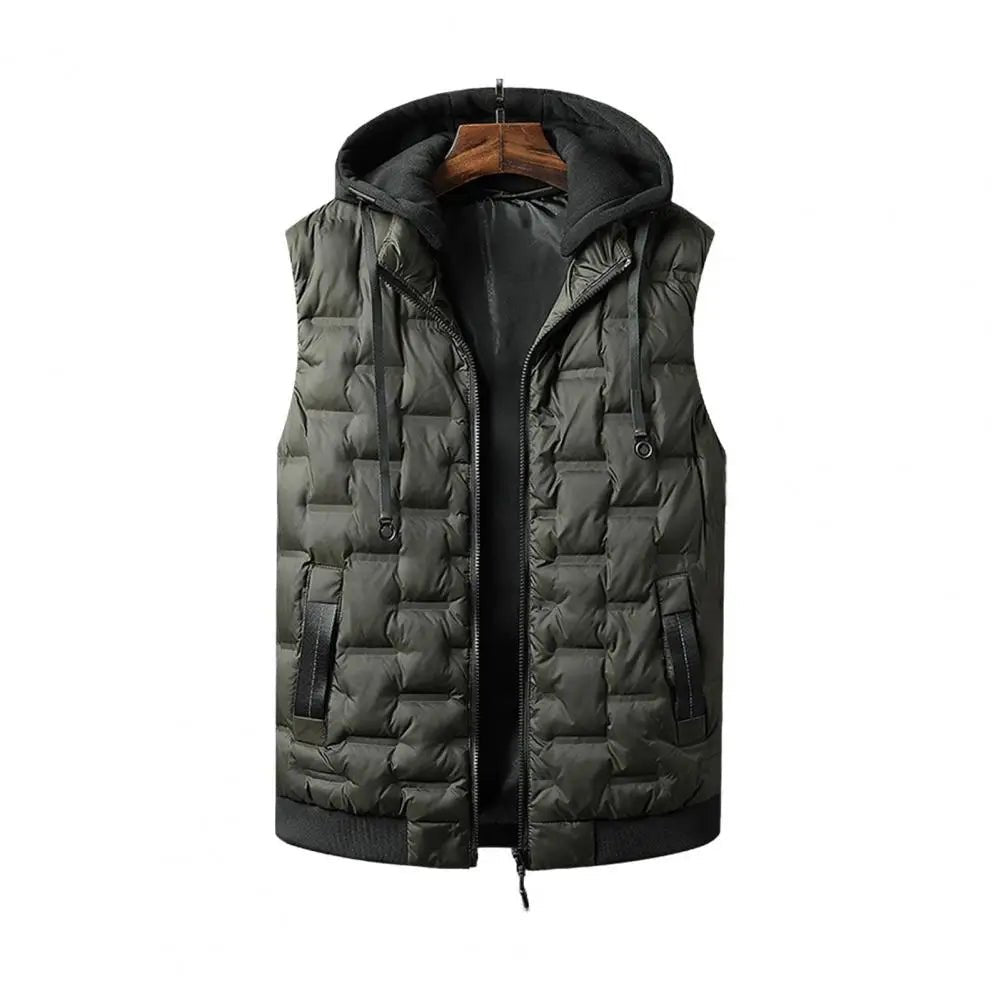 Thermo Vest | Men's Hooded Winter Vests with Detachable Cap - Soliqlo