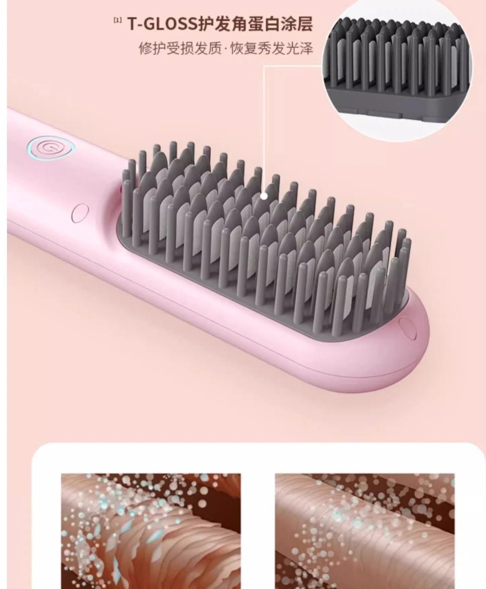 TYMO 4th generation Hair straightener wireless dual purpose anti - ironing fluffy and smooth do not hurt hair - Soliqlo
