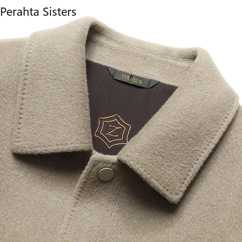 Wool Verve | Double - Sided Woolen Men's Jacket - Soliqlo