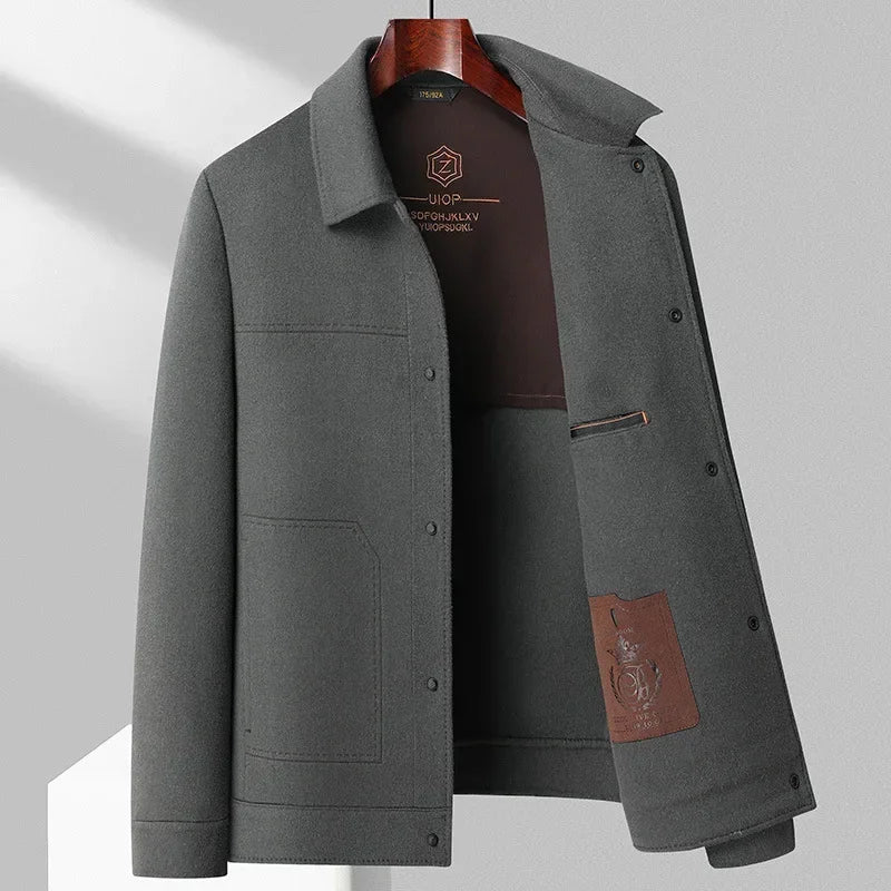 Wool Verve | Double - Sided Woolen Men's Jacket - Soliqlo