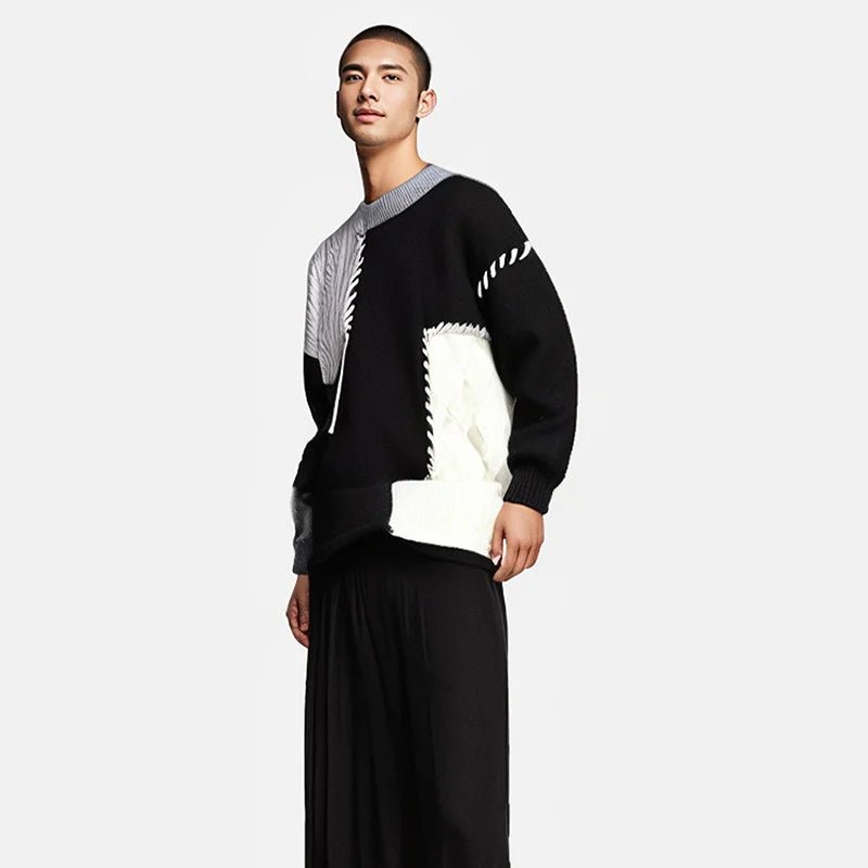 Woven Dawn | Warm Sweaters Patchwork Pullovers - Soliqlo