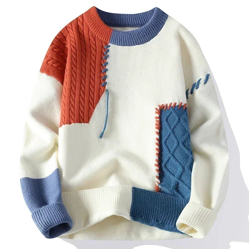 Woven Dawn | Warm Sweaters Patchwork Pullovers - Soliqlo